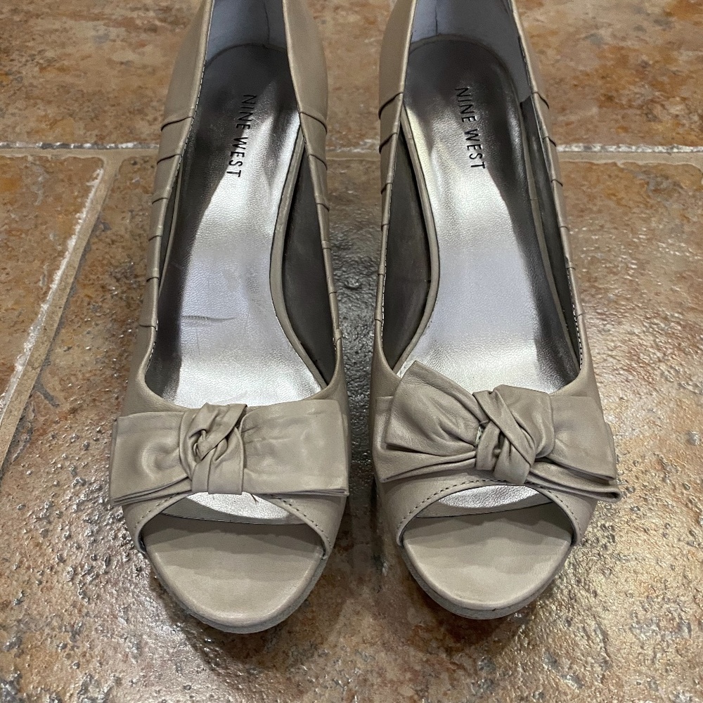 Nine West Sheer Luck Taupe Heels